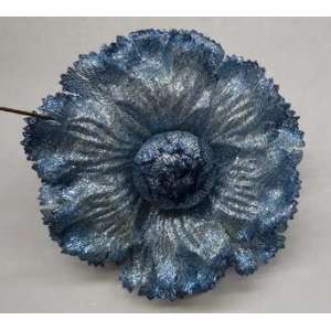  4 Prom Corsage Silk Fabric Flower Pin   Dyed Metallic 