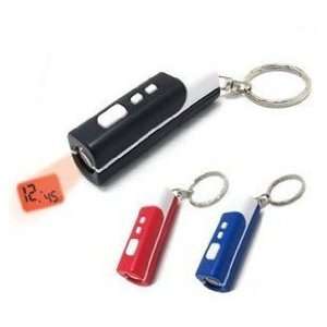 Mini Tiny LCD Projector Projection Digital Clock with Key Chain Ring 