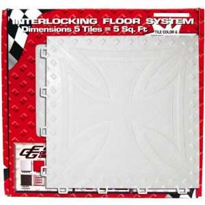  White Iron Cross Tile Kit   5 Piece Automotive