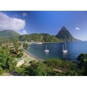  Soufriere and the Pitons, St. Lucia, Windward Islands 