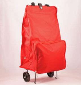 INSTABAG RED ROLLING BAG Shopping Laundry Cart  
