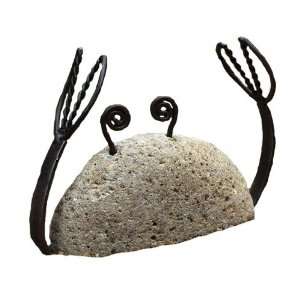   Metal Crab Natural River Stone with Wire Patio, Lawn & Garden