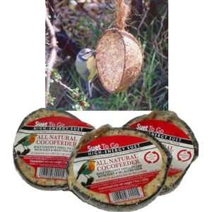  Suet Loaded Coconut Shell Feeder Biodegradable, Weather 