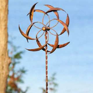 ANCIENT GRAFFITI FEATHER SPINNER STAKED ANCIENTAG87146 KINETIC GARDEN 