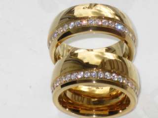   WOMENS SIMULATED diamond wedding band ring str220 18KT GOLD GP  