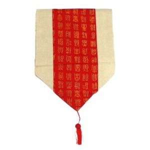  Red Chinese Poetry Table Runner