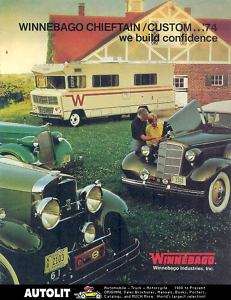 1974 Winnebago Chieftain Dodge Motorhome RV Brochure  