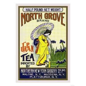  North Grove Brand Tea Giclee Poster Print, 18x24