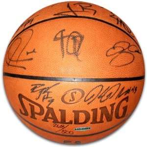   Team Signed Spalding Official NBA Basketball w/10 Sigs Sports