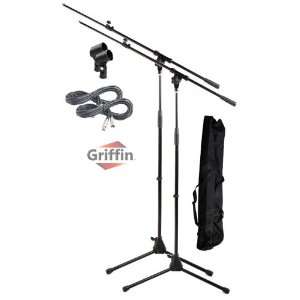  Microphone Boom Stand with Mic XLR Cables Telescoping 