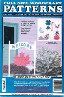 Changeable Welcome Sign Woodworking Yard Art Pattern  