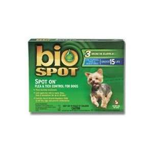  Bio Spot Flea and Tick Control for Dogs Under 15 lbs    3 