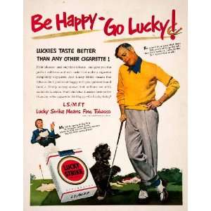  1951 Ad Lucky Strike Cigarettes American Tobacco Golfer 