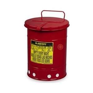 gallon Oily Waste Can with Hand Operated Cover, Red or Yellow 