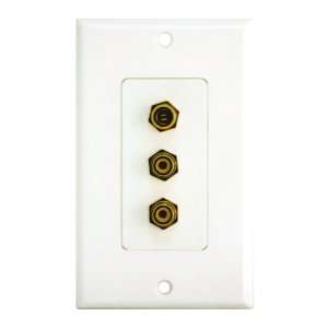  Single F and Double RCA Connector Wallplate Electronics