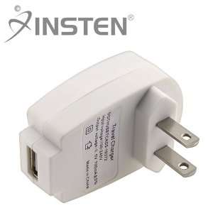  INSTEN Universal USB Travel Charger Adapter, White Cell 