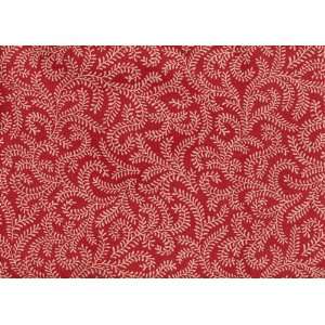  Red Filigree Straight Tailored Valance