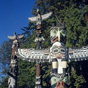 Totems, Stanley Park, Vancouver, British Columbia, Canada, North 