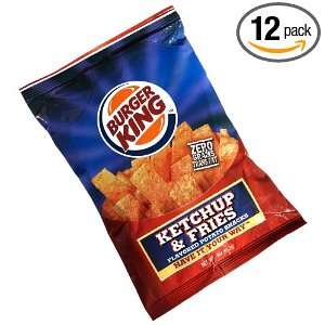 Burger King Clip Strip Ketchup & Fries 12 Count 3 Ounce Packages (Pack 