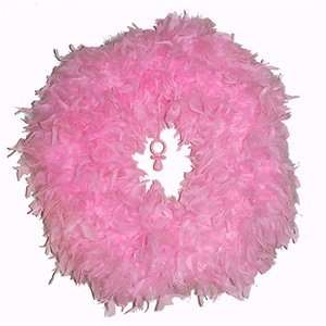    Angelic Dreamz Own Pink Feather Baby Wreath