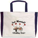 Just Married (Add Your Wedding Date) Beach Tote for $29.50