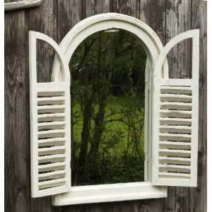  Esschert Design White Window Frame w/French Doors Patio 