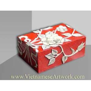  Stone and Wooden Boxes   5.2 x 3.5 Rose Box   SBN12 