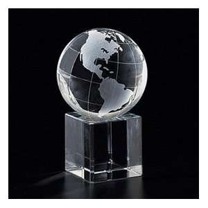  4 Crystal World Globe on Stand