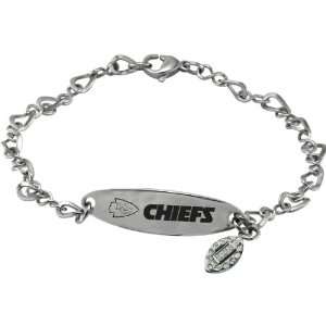   City Chiefs Stainless Steel Id Charm Bracelet